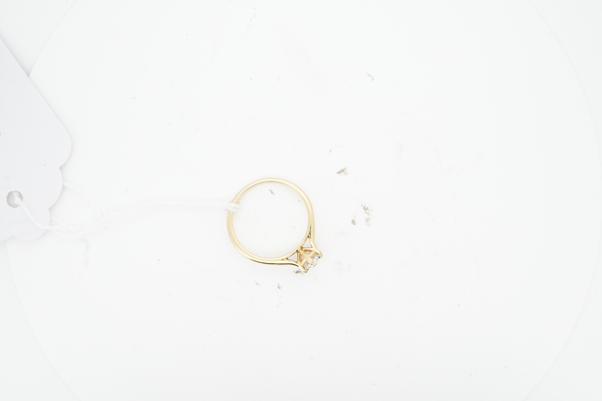 A diamond ring, claw-set with a marquise-shaped diamond weighing approximately 0.70 carats, mounted in gold, size L1/2, gross weight approximately 3 grams